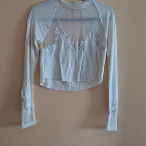 Cropped Free People Lace Long Sleeve